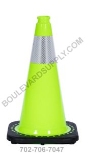 18 Inch Lime Green Reflective Traffic Cone