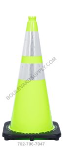 28 Inch Lime Green Reflective Traffic Cone